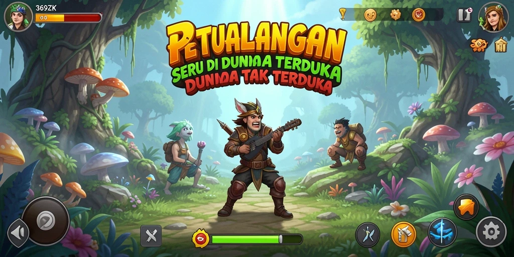 Tangkapan layar menunjukkan petualangan mendebarkan dalam dunia 369ZK.