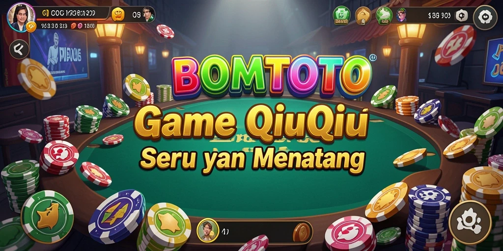 Screenshot utama BOMTOTO menampilkan serunya gameplay QiuQiu.