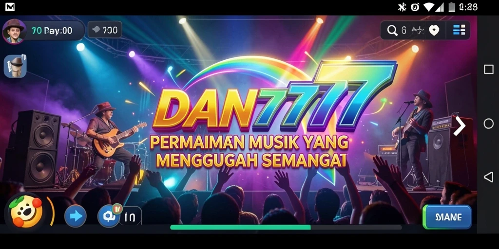 Screenshot gameplay DAN777 menampilkan pengalaman musik yang seru dan interaktif.