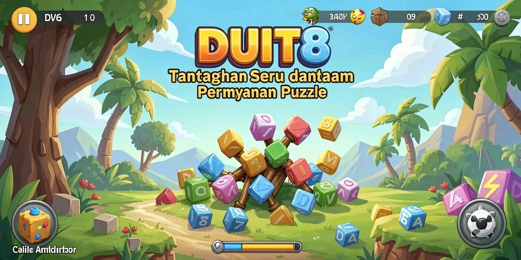 Tangkapan layar gameplay DUIT8 menampilkan tantangan puzzle yang mendebarkan.