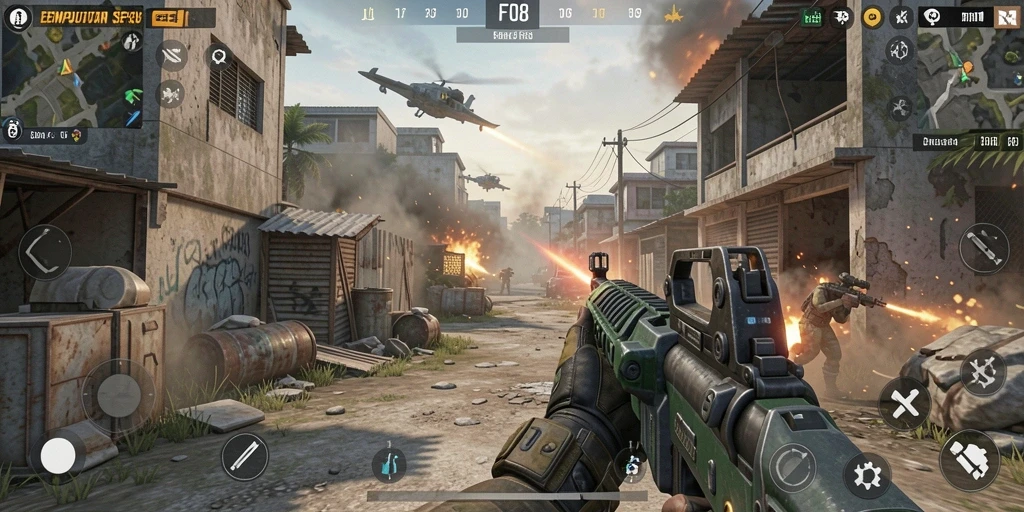 Tampilan aksi seru dalam gameplay FO8 yang mendebarkan.