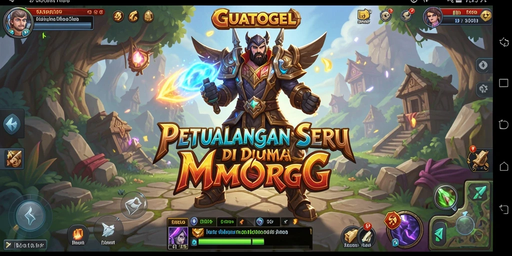 Gameplay menakjubkan dalam GUATOGEL dengan dunia fantasi yang luas.