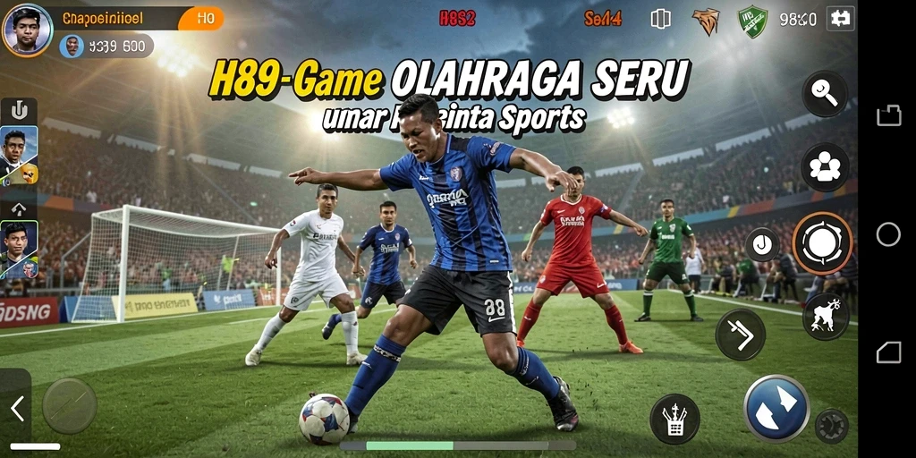 Tangkapan layar menampilkan aksi seru dalam permainan olahraga H89.