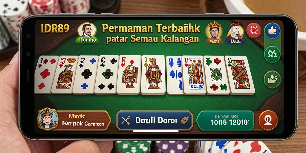 Tampilan gameplay Domino yang seru dan interaktif di IDR89.