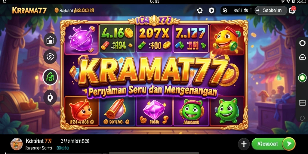 Tampilan permainan slot KRAMAT77 yang menarik dan menghibur.