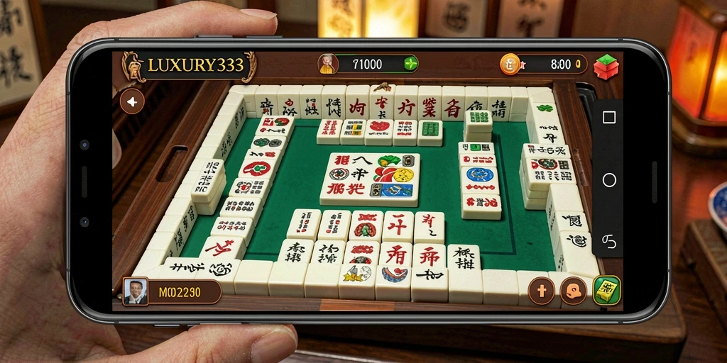 Tampilan gameplay Mahjong LUXURY333 yang menakjubkan dan interaktif.