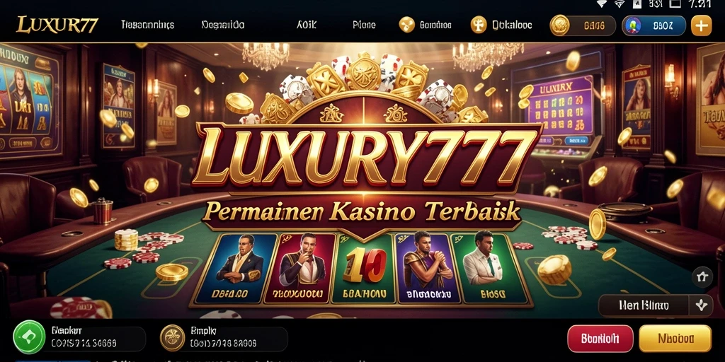 Tampilan menarik dari gameplay LUXURY777 dengan elemen Kasino yang memukau.