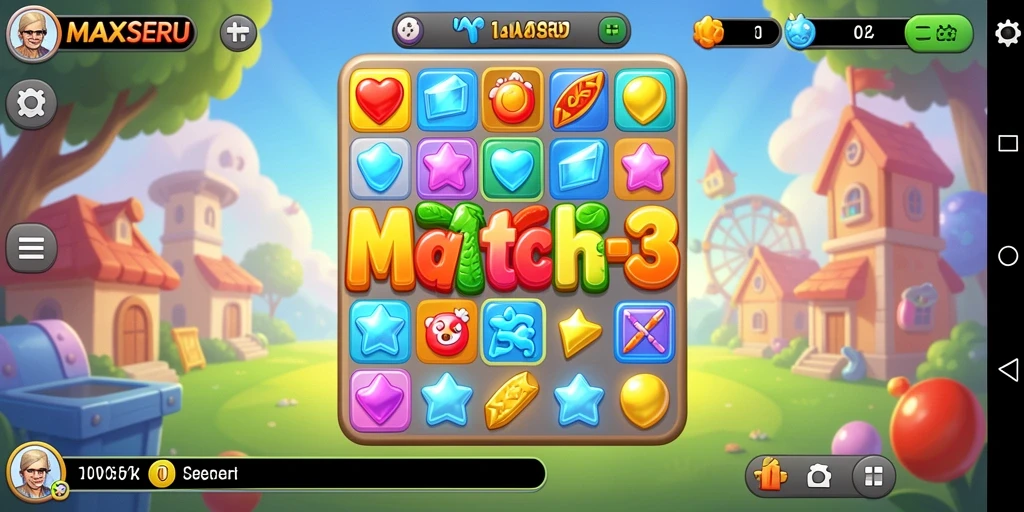 Tampilan gameplay seru dalam MAXSERU yang mengasyikkan.