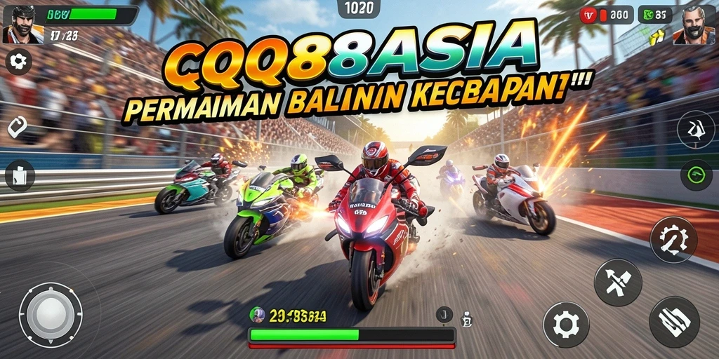 Tampilan menarik dari gameplay balapan di QQ88ASIA