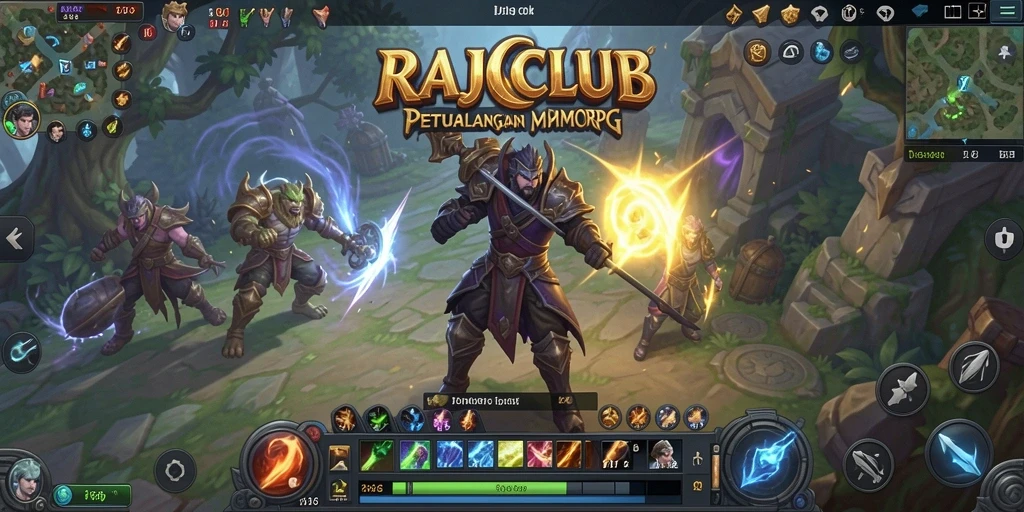 Tampilan gameplay seru di RAJACLUB dengan petualangan MMORPG.