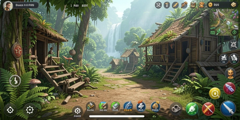 Screenshot gameplay RR89 menampilkan karakter dalam simulasi kehidupan sehari-hari.