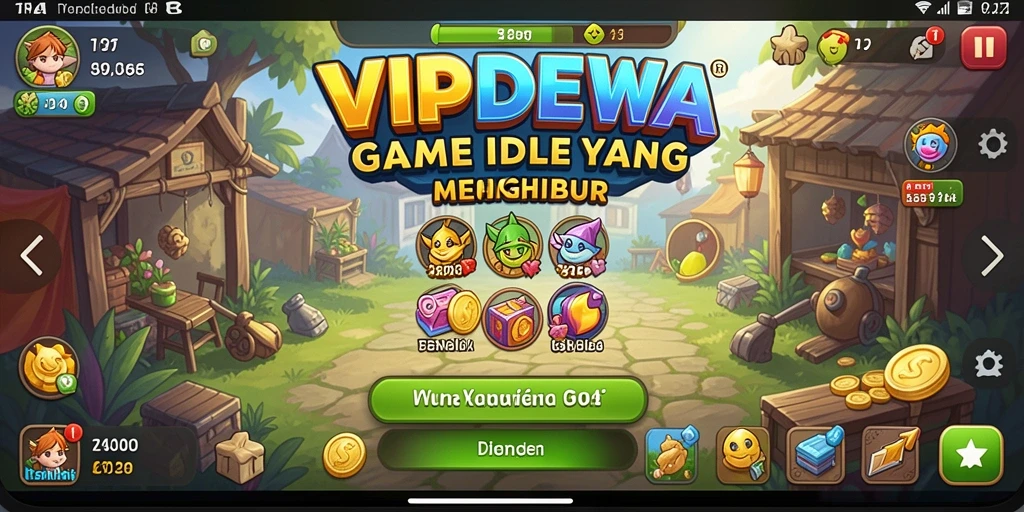 Screenshot gameplay VIPDEWA menampilkan karakter aktif dalam permainan Idle.