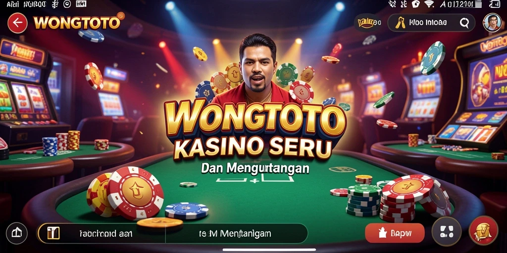 Screenshot utama WONGTOTO menampilkan aksi seru permainan Kasino.